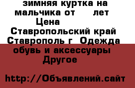 зимняя куртка на мальчика от 4-6 лет › Цена ­ 1 000 - Ставропольский край, Ставрополь г. Одежда, обувь и аксессуары » Другое   